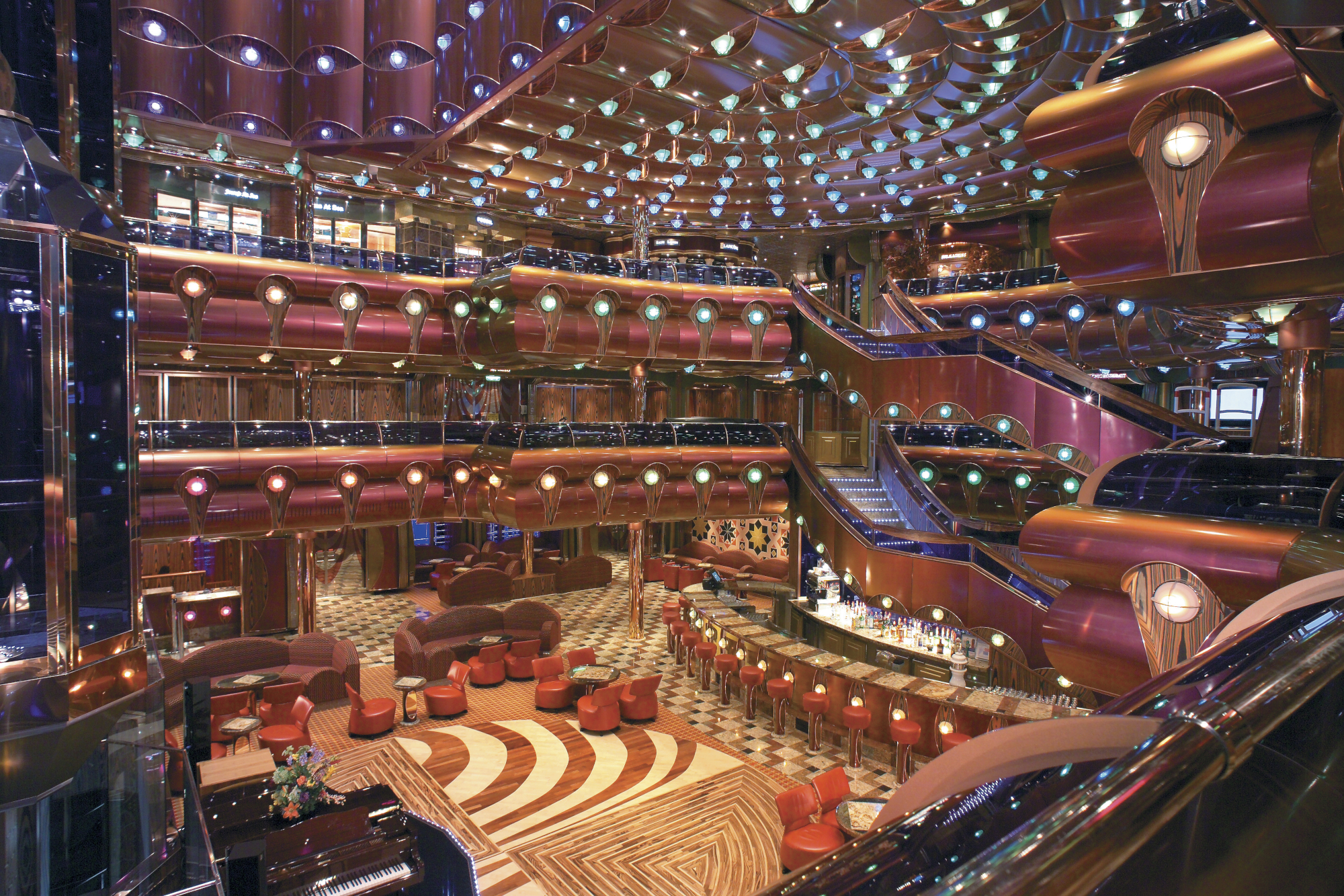 MyCruise Carnival Freedom Offentlige-arealer Barer-lounger-atrium4
